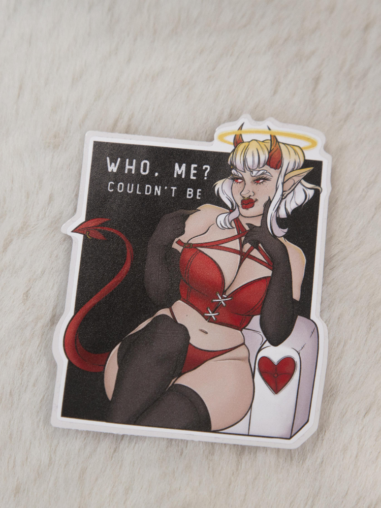 freyja who me? couldn't be sticker